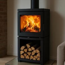 Hittebestendig glas voor een kachel